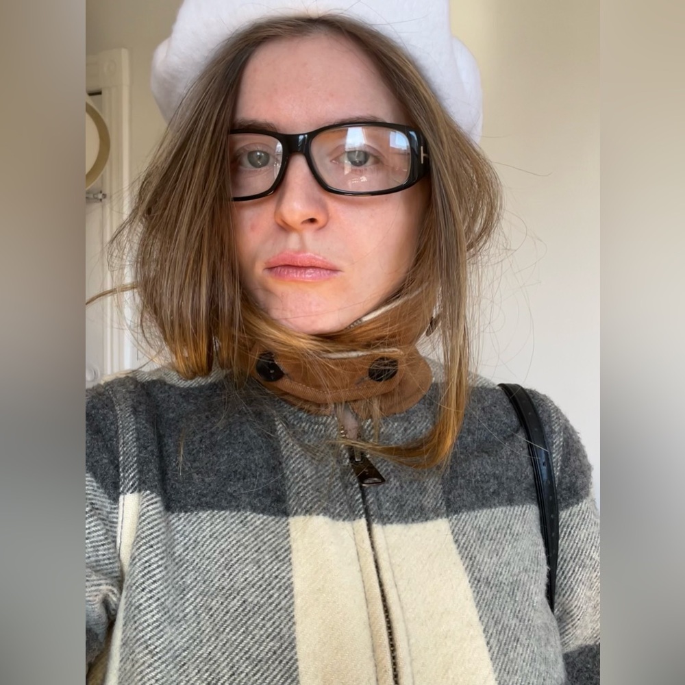 90s Plaid Gray and Cream Woolrich Chore Coat